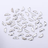 Trapeze Shape Multi Colors Small Size Glass Beveled Flat Back Fancy Rhinestones For Nail Art WholesaleRhinestone